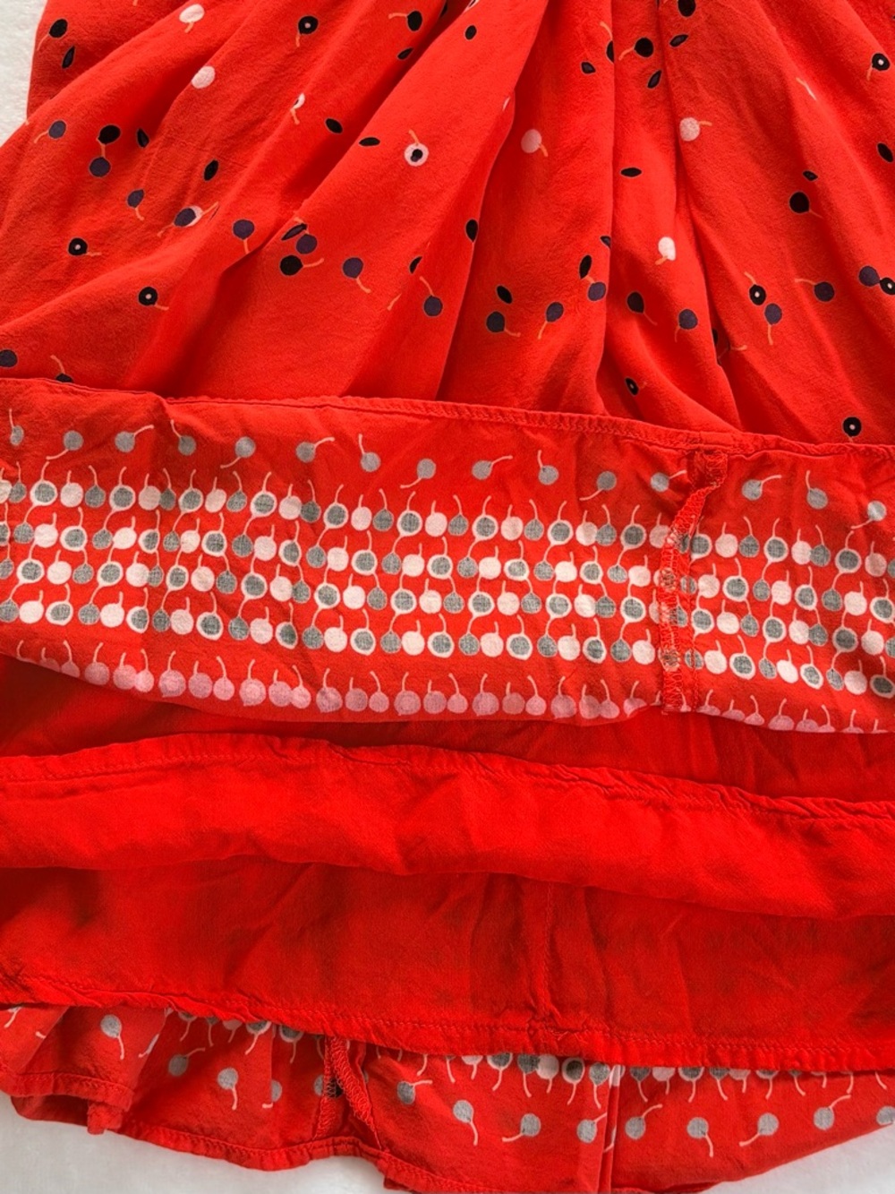 FREE PEOPLE Coryn Mini Dress Size 4 Coral Cutout Back Pleated Boho Long Sleeve - Picture 11 of 12